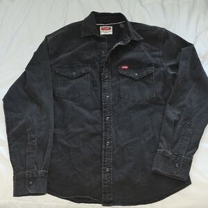 Wrangler Men's Charcoal Button Down Shirt
